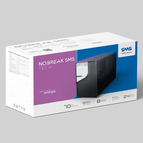Nobreak SMS Tech 1800 VA Bivolt Automático e Saída 115V - 29307 - Imagem 4
