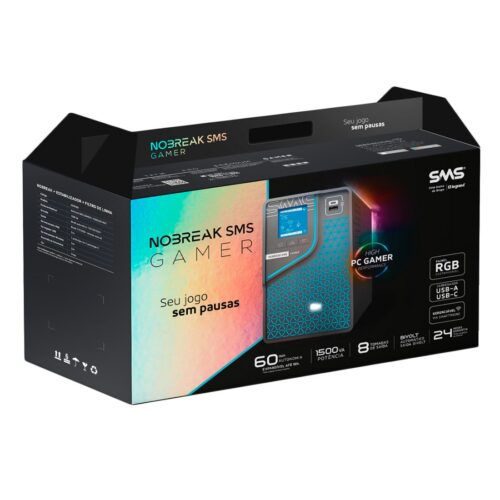 Nobreak SMS Gamer 1500Bi/Bi WiFi - 29600 - Imagem 2