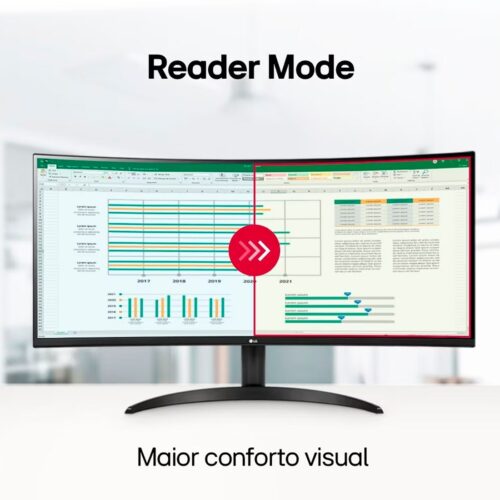 Monitor LG 34" 100Hz 5ms UltraWide Curvo - 34WR50QC-B.AWZM - Imagem 7