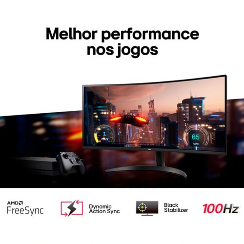 Monitor LG 34" 100Hz 5ms UltraWide Curvo - 34WR50QC-B.AWZM - Imagem 8
