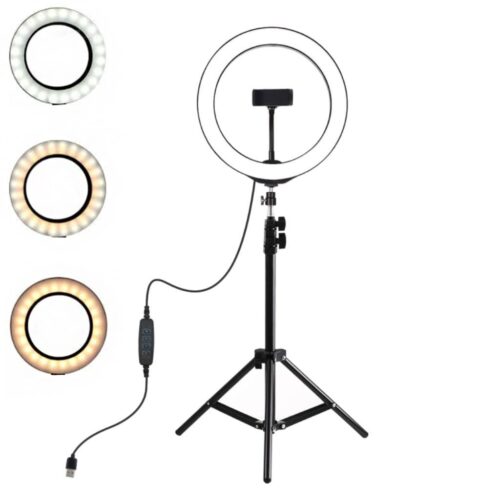 Ring Light Usb 210cm Iluminador Suporte Celular E Mic Mymax - Imagem 2