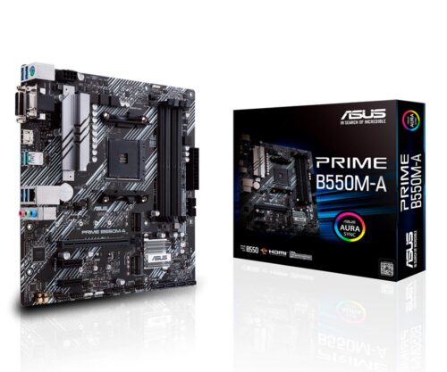 Placa Mãe Asus Prime B550M-A AM4 DDR4 MATX - 90MB14I0-C1BAY0