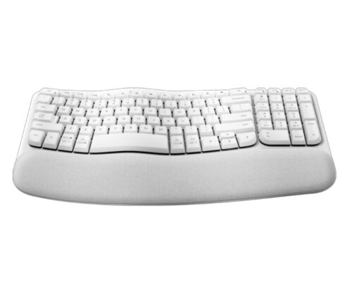 Teclado Logitech Wave Keys Branco Sem fio Padrão US - 920-012282