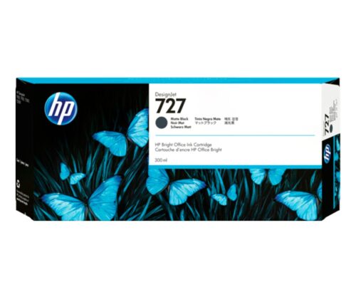 Cartucho de Tinta HP 727 Preto Fosco PLUK 300ml - C1Q12A