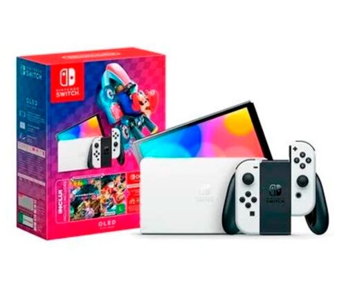 Console Nintendo Switch OLED Mario Kart 8 + 3 Meses de Assinatura Nintendo Switch Online - NT000004NSW