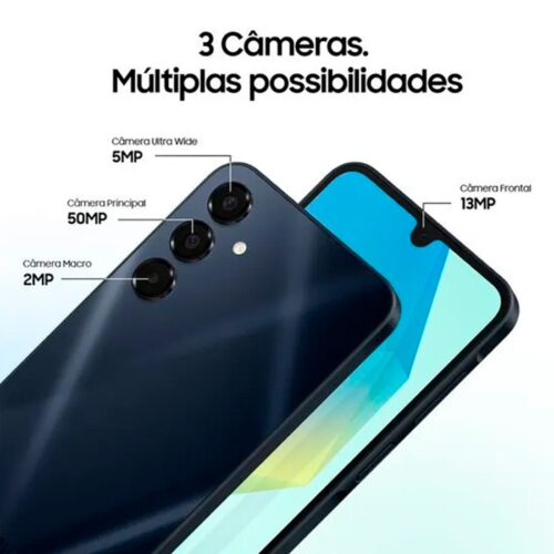 Smartphone Samsung A16 Enterprise Edition 5G 4GB 128GB Azul Escuro - SM-A166MZKRLEB - Imagem 2