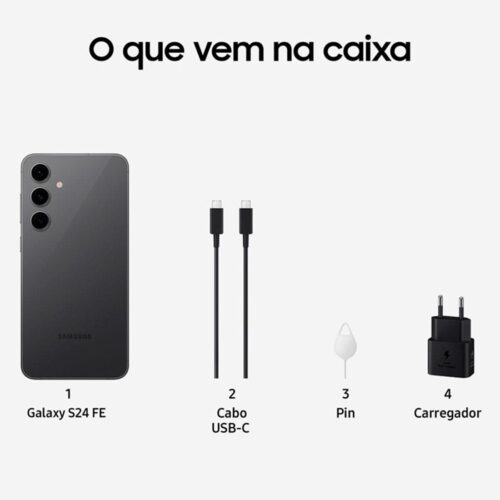 Smartphone Samsung S24 FE Enterprise Edition 5G 8GB 256GB SSD Grafite - SM-S721BZKSLEB - Imagem 5