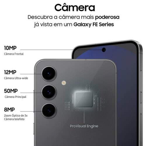 Smartphone Samsung S24 FE Enterprise Edition 5G 8GB 256GB SSD Grafite - SM-S721BZKSLEB - Imagem 4