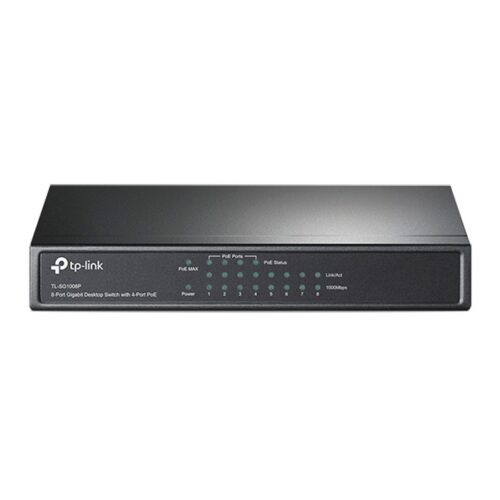 Switch TP-LINK Mesa 8 Portas Giga 10/100/1000Mbps - TL-SG1008P