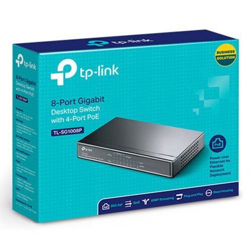 Switch TP-LINK Mesa 8 Portas Giga 10/100/1000Mbps - TL-SG1008P - Imagem 3