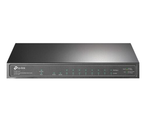 Switch TP-LINK Mesa Gigabit 10 Portas com 8 Portas PoE+ - TL-SG1210P