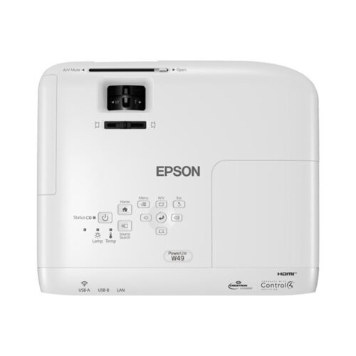 Projetor Epson W49 3800 Lumens WXGA HDMI USB RJ45 V11H983020 - Imagem 3