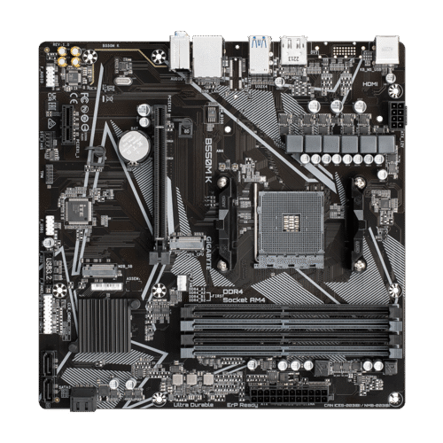 Placa Mãe Gigabyte B550m K Am4 4xddr4(máx128gb) 4 Sata 2 M.2 2xusb 3.2 4xusb 2.0 1xhdmi - Imagem 2