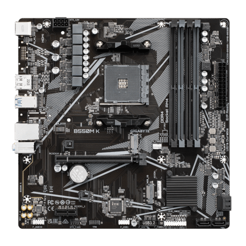 Placa Mãe Gigabyte B550m K Am4 4xddr4(máx128gb) 4 Sata 2 M.2 2xusb 3.2 4xusb 2.0 1xhdmi - Imagem 3