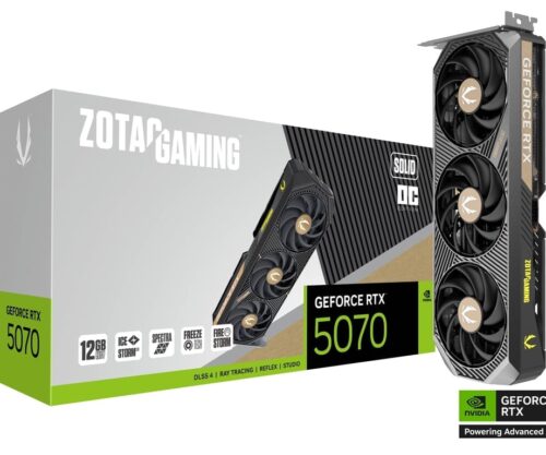 Gpu Zotac Gaming Geforce 5070 Solid Oc 12gb 192bits Gddr7 - Zt-b50700j-10p