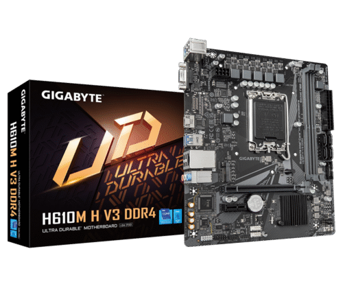 Placa Mãe Gigabyte Intel H610m H V3 Lga 1700 Matx M.2 Nvme 2xddr4 Max. 64gb 1xd-sub/hdmi 2xusb 3.2 4xusb 2.0