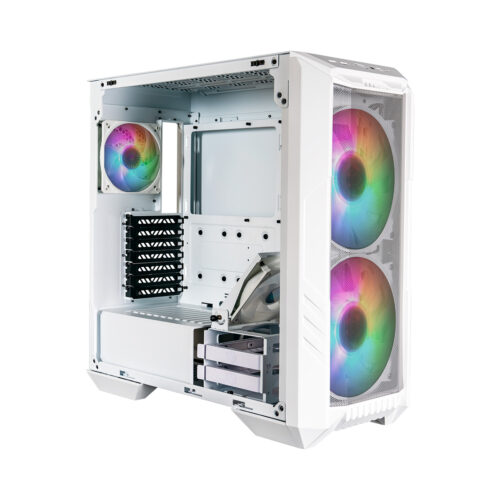 Gabinete Cooler Master Haf 500 Lateral Vidro Temperado - 2 Fans Argb 200mm Led Argb - Branco - H500-wgnn-s00 - Imagem 5