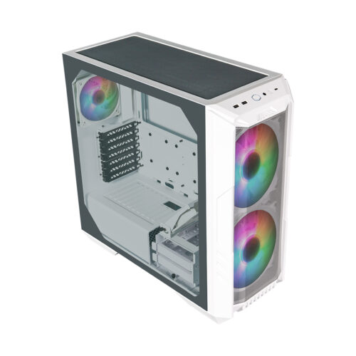 Gabinete Cooler Master Haf 500 Lateral Vidro Temperado - 2 Fans Argb 200mm Led Argb - Branco - H500-wgnn-s00 - Imagem 7