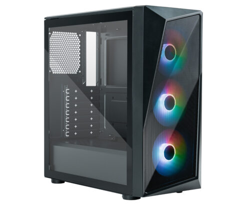 Gabinete Cooler Master Cmp 520 Lateral De Vidro - 3 Fans Led Argb- Preto - Cp520-kgnn-s00