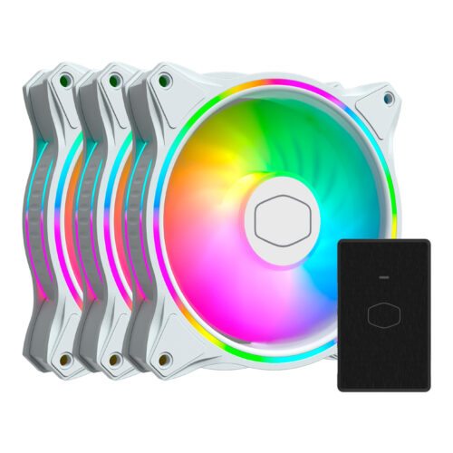 Fan Para Gabinete Masterfan Mf120 Halo - Rgb - 120mm - 3 Unidades - Branco - Mfl-b2dw-183pa-r1 - Imagem 2