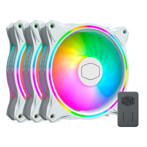 Fan Para Gabinete Masterfan Mf120 Halo - Rgb - 120mm - 3 Unidades - Branco - Mfl-b2dw-183pa-r1 - Imagem 3