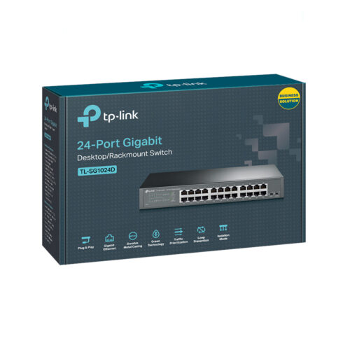 Switch Gigabit 24 Portas 10/100/1000 Mesa Ou Montavel Em Rack Nao Gerenciavel Tl-sg1024d Nacional Smb - Imagem 4