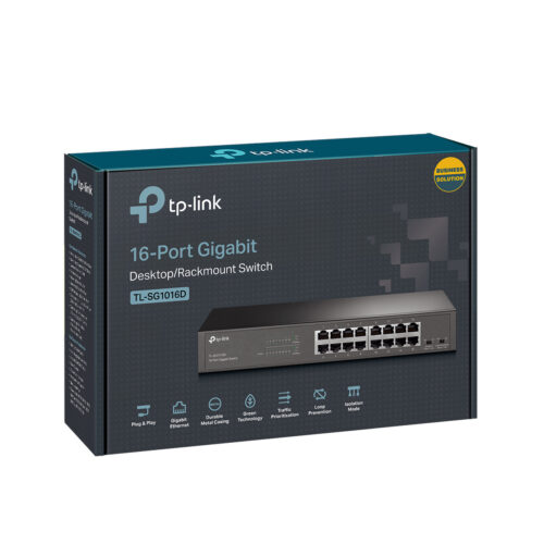Switch Gigabit 16 Portas 10/100/1000 Nao Gerenciavel Tl-sg1016d Nacional Smb - Imagem 2