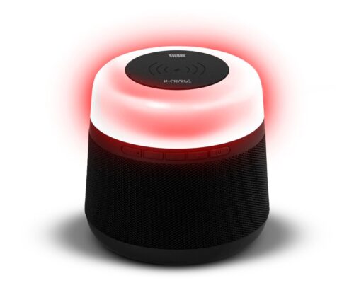 Caixa De Som Bluetooth/usb/sd W-charge 15w Com Carregador Wireless E Iluminação