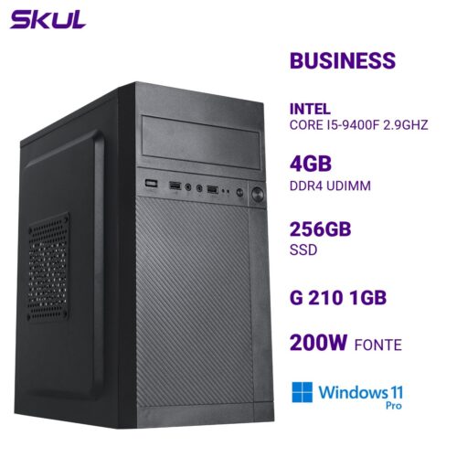 Computador B500 Core I5-9400f 2.9ghz Memória 4gb Ddr4 Ssd 256gb G 210 1gb  Fonte 200w Windows 11 Pro