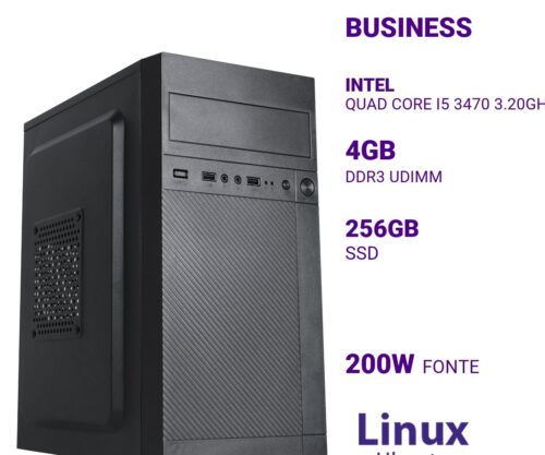 Computador B500 Quad Core I5 3470 3.20ghz Memória 4gb Ddr3 Ssd 256gb Fonte 200w Linux Ubuntu