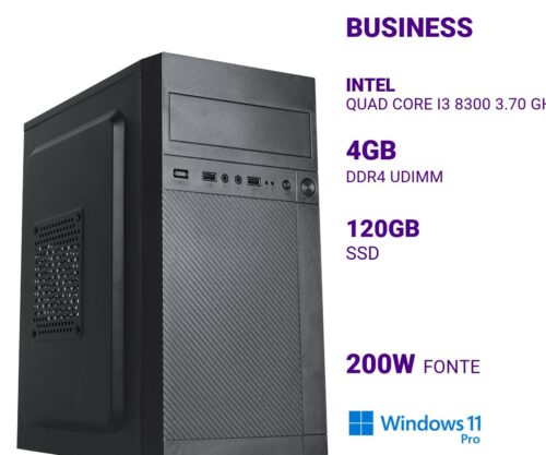 Computador B300 Quad Core I3 8300 3.70 Ghz Memória 4gb Ddr4 Ssd 120gb Fonte 200w Windows 11 Pro
