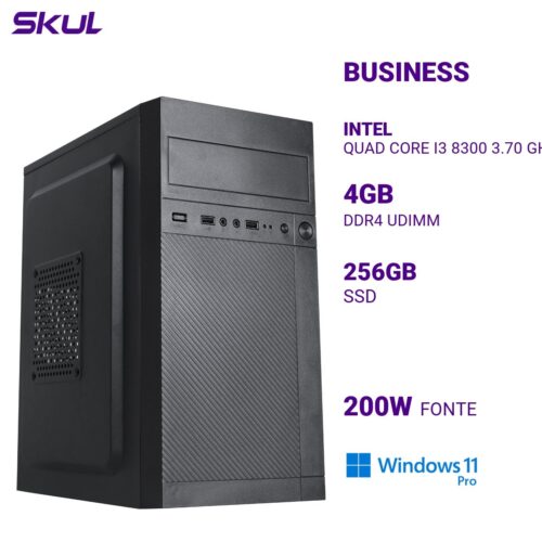 Computador B300 Quad Core I3 8300 3.70 Ghz Memória 4gb Ddr4 Ssd 256gb Fonte 200w Windows 11 Pro