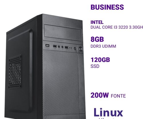 Computador B300 Dual Core I3 3220 3.30ghz Memória 8gb Ddr3 Ssd 120gb Fonte 200w Linux Ubuntu