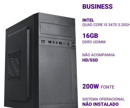 Computador B500 Quad Core I5 3470 3.20ghz Memória 16gb Ddr3 Sem Hd/ssd Fonte 200w