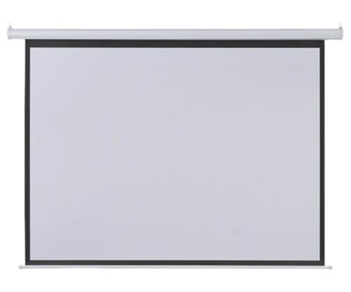 Tela De Projeção Retrátil Elétrica 100'' 2,03 X1,52m 220v Com Controle Remoto Ac355