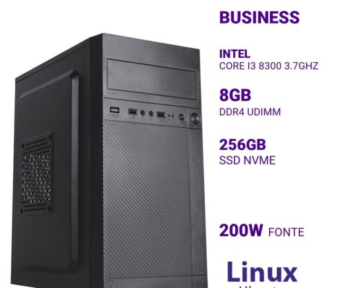 Computador B300 Core I3 8300 3.7ghz Memória 8gb Ddr4 Ssd 256gb Nvme Fonte 200w Linux Ubuntu