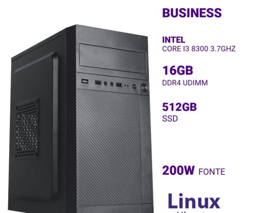 Computador B300 Core I3 8300 3.7ghz Memória 16gb Ddr4 Ssd 512gb Fonte 200w Linux Ubuntu