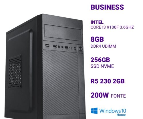Computador B300 Core I3 9100f 3.6ghz Memória 8gb Ddr4 Ssd 256gb Nvme R5 230 2gb Fonte 200w Windows 10 Home